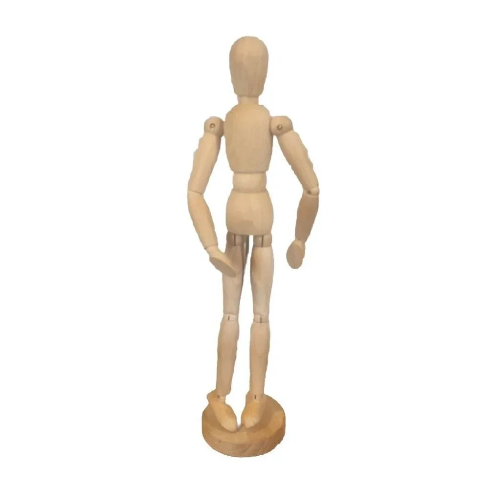 Wooden Artists Model Articulated Joints & magnet Mannequin 13 inch tall~IKEA